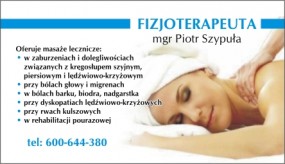 Gabinet masażu Piotr Szypuła