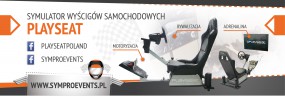Symulator wyścigowy z platformą ruchu